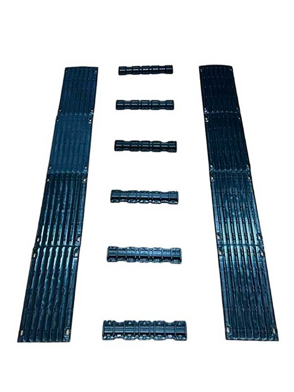 Противоскользящее покрытие в прицеп направляющая для лыжи снегохода к-т из 16шт+Зацеп  для гусе ницы из 6 шт